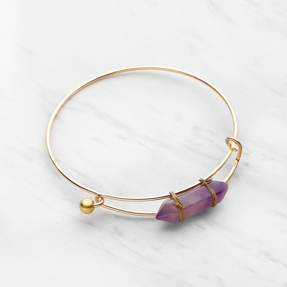 JONI Purple Stone Adjustable Bracelet